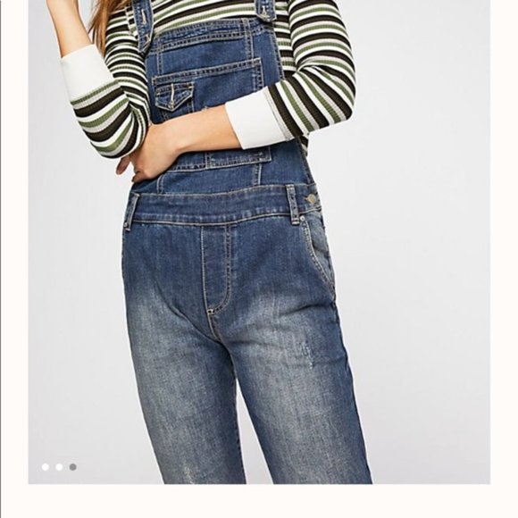 Free People Denim Overalls - Picture 3 of 6